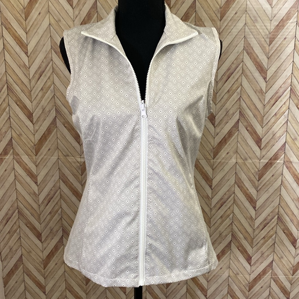 Lady Hagen‎ Gray and White Activewear Vest with Pockets Size Small Golf